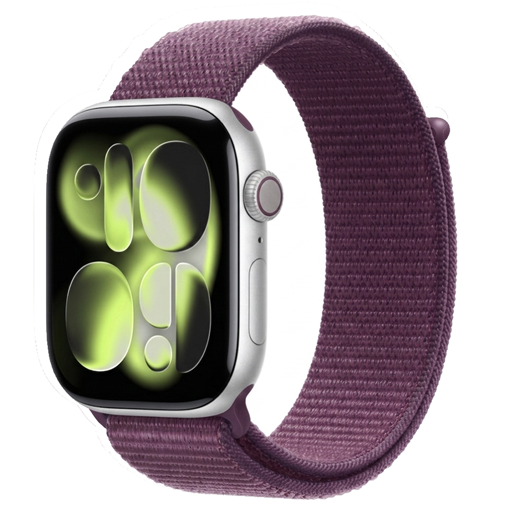Bracelet sport en nylon prune pour Apple Watch