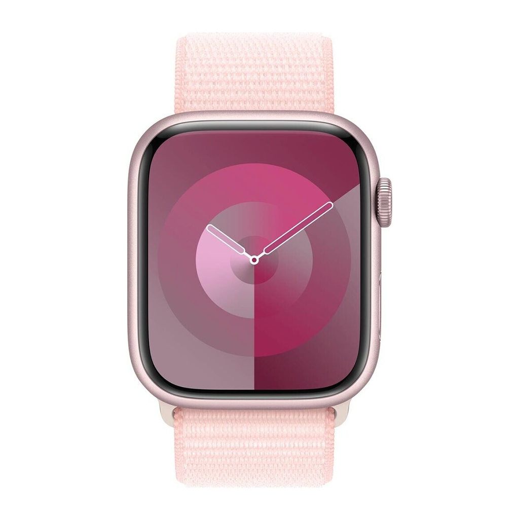 Bracelet sport en nylon rose clair pour Apple Watch