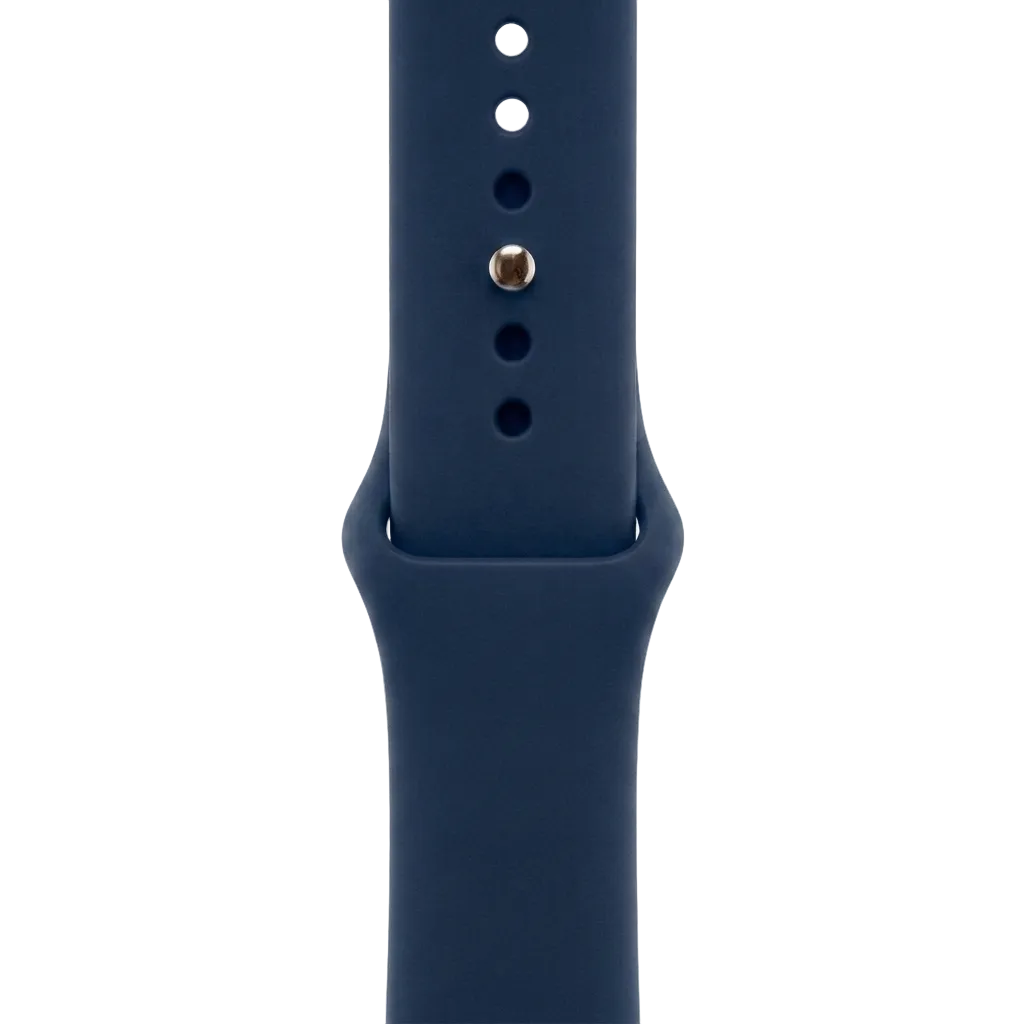 Bracelet sport en silicone bleu nuit pour Apple Watch