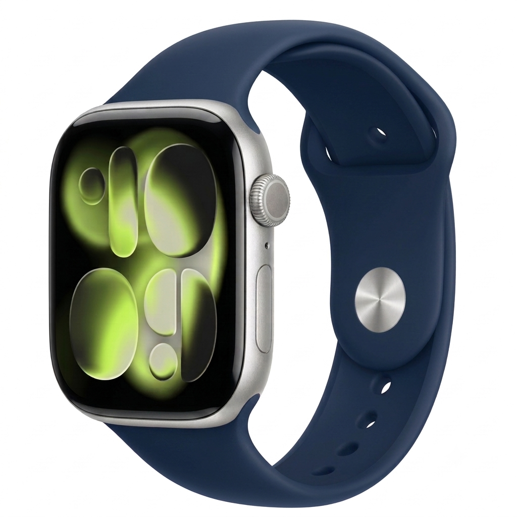 Bracelet sport en silicone bleu nuit pour Apple Watch