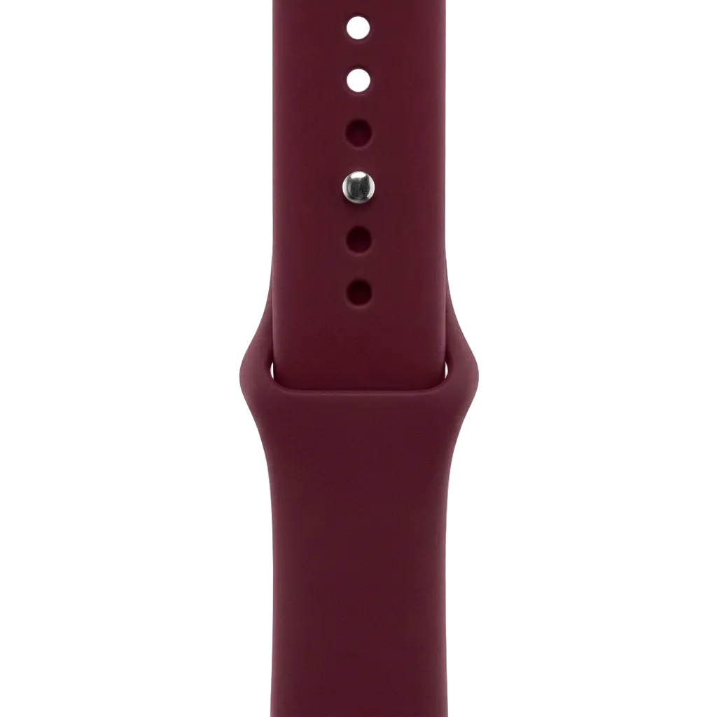 Bracelet sport en silicone bordeaux pour Apple Watch