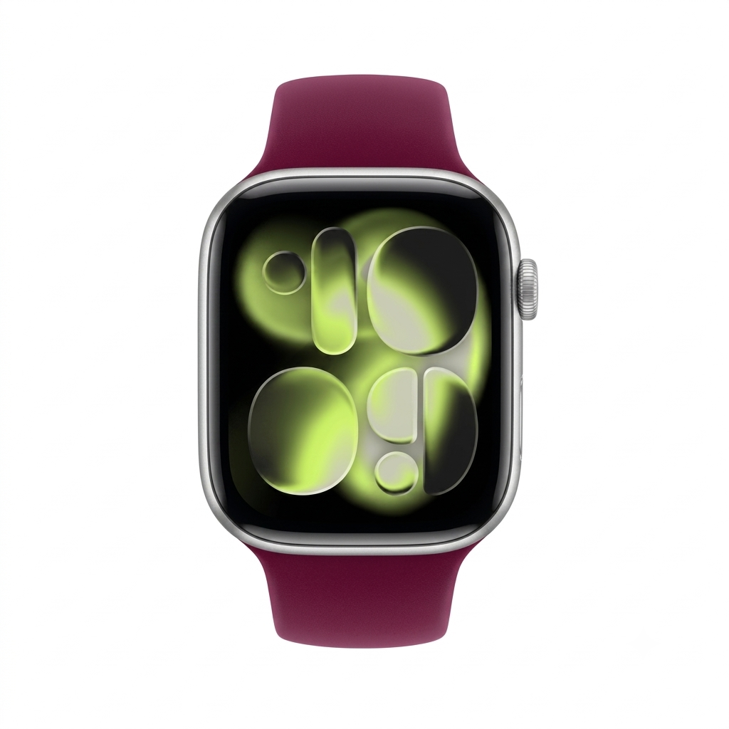 Bracelet sport en silicone bordeaux pour Apple Watch